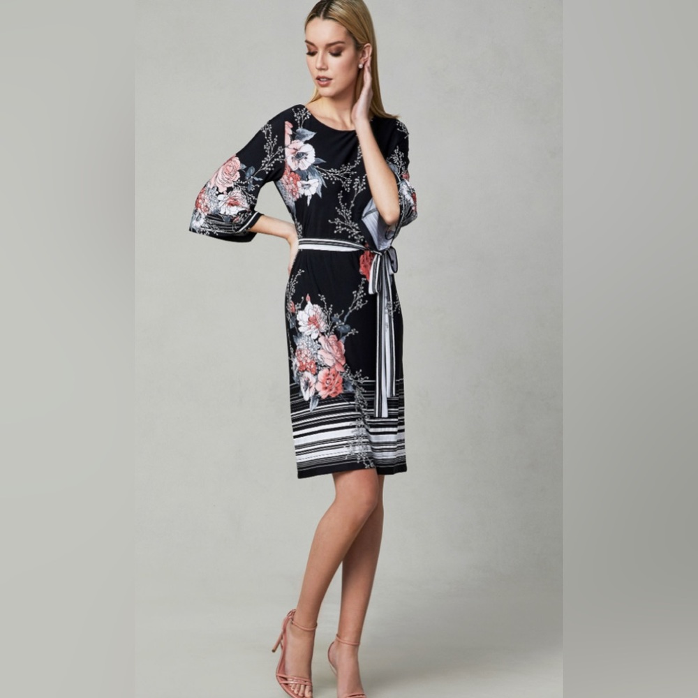 Floral print, dolman sleeve dress